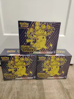 Pokemon TCG Scarlet & Violet Surging Sparks Elite Trainer Box Lotx3 - Sealed New - Image 1