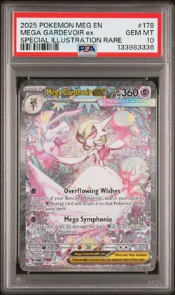 2025 POKEMON MEGA EVOLUTION 178 MEGA GARDEVOIR EX SPECIAL ILLUSTRATION PSA 10 - Image 1