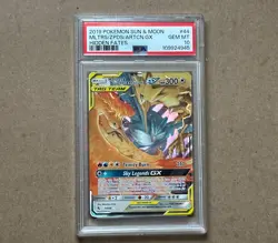 2019 POKEMON SUN & MOON HIDDEN FATES #44 MOLTRES & ZAPDOS & ARTICUNO GX PSA 10 - Image 1