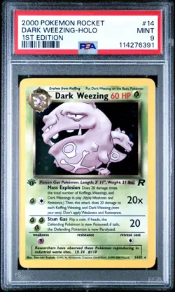 2000 Pokemon 1st Edition Dark Weezing 14/82 Team Rocket Holo - Image 2