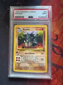 1999 Pokemon Rhydon 45/64 Jungle Regular - Mint-PSA 9 - Image 1