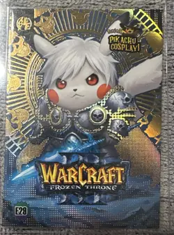 Warcraft (Pikachu) #E29 - Gold Holo Box Hit Electric Pikachu Cosplay - Pokemon - Image 1