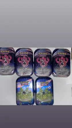 6X Pokemon TCG Scarlet & Violet Paldean Fates Mini Tins SEALED NEW - Image 1