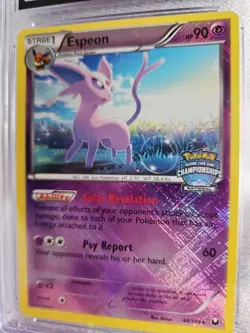 Pokemon Espeon National Championships 2012 Cross Holo #48 Graded CGC Near Mint 7 - Image 2