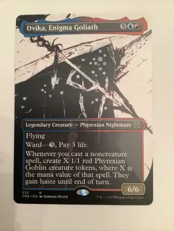 MTG ONE: Ovika, Enigma Goliath (Legendary Creature) Borderless 322 - Image 1