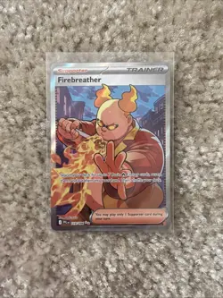 Pokemon Phantasmal Flames Firebreather 119/094 Full Art Trainer Ultra Rare NM - Image 1