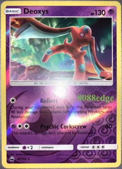 POKEMON "DEOXYS" #68/168 REVERSE HOLO RARE CARD - NEVER BEEN PLAYED - MINT - Image 1