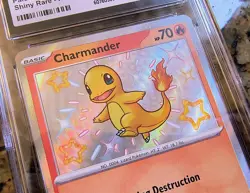 🔥Charmander Baby Shiny Pokemon Card CGC 9 MINT Paldean Fates #109/091 (2024)✨ - Image 2