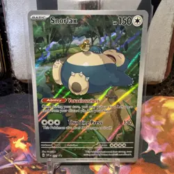 Snorlax Illustration Rare Pokemon 151 ETB Black Star Promo #51 - Image 1