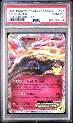 2021 POKEMON CELEBRATIONS CLASSIC COLL #97 XERNEAS EX PSA 10 - Image 1