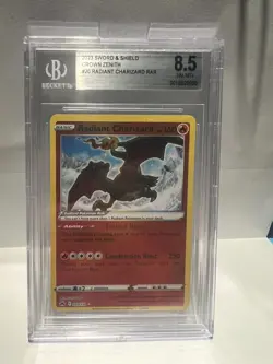 2023 Pokemon SWSH Radiant Charizard Crown Zenith BGS 8.5 - Image 1