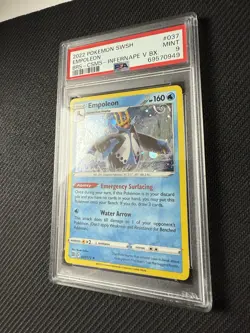 2022 Pokemon SWSH Empoleon Cosmos Holo PSA 9 MINT 037/172 Infernape V Box - Image 1