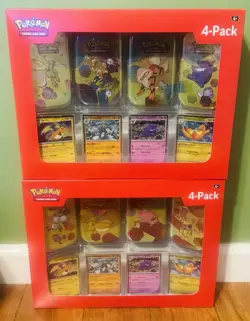 Pokemon TCG Scarlet & Violet 151 Mini Tin 4-Pack Lot 2 Sam’s Club Sealed - Image 1
