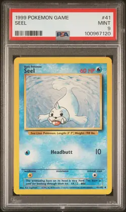 Pokemon TCG Seel 41 041/102 Base Set Unlimited PSA 9 MINT Regular Vintage WOTC - Image 1