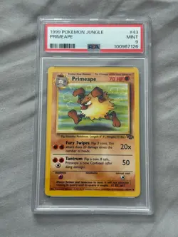 1999 Pokemon Primeape 43/64 Jungle #43 WOTC - PSA 9 - Image 2