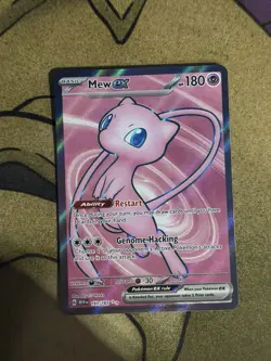 Pokemon Mew EX 2023 TCG Full Art Holo Rare Card 193/165 Scarlet & Violet 151 - Image 2