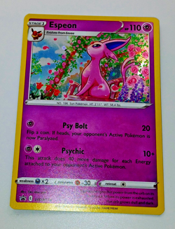 POKEMON TCG ESPEON SWSH174 HOLO BLACK STAR PROMO EXCELLENT - Image 1