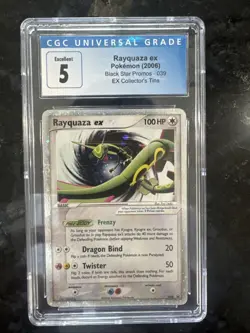 2006 POKEMON BLACK STAR PROMOS #039 RAYQUAZA EX HOLO PSA 5 - Image 1