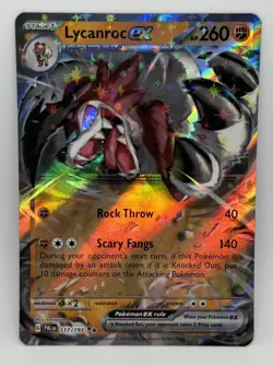 Lycanroc ex Scarlet & Violet Paldea Evolved 117/193 Double Rare Pokemon TCG - Image 1