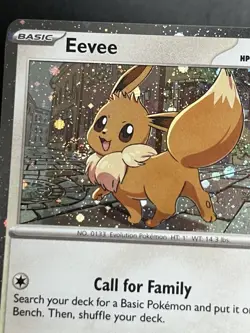 Eevee 200 Cosmos Holo (Swirl) Black Star Promo NM Pokemon - Image 3