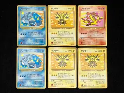 Articuno Moltres Zapdos 6 Set Moderately Played ANA Promo 1999 Japanese Pokemon - Image 1