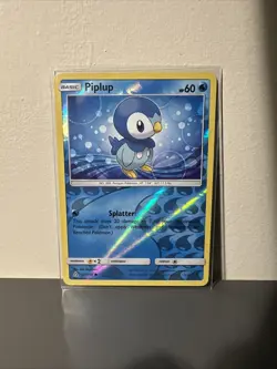 Pokemon TCG PIPLUP CARD 31/156 - Ultra Prism Reverse Holo - COMMON - NM - Image 1
