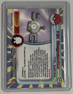 2000 Topps Chrome Magnemite Pokemon Card, Foil Holographic - Image 2