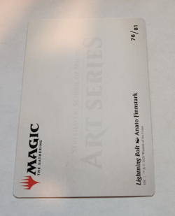 Lightning Bolt Art Card - Gold-Stamped Foil Signature - Strixhaven MTG - Image 2