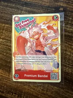 ONE PIECE CARD GAME MONKEY.D.LUFFY PREMIUM BANDAI CARD GAMES FEST 23-24 ENGLISH - Image 1