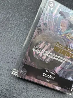 One Piece TCG Pre-Release Winner Smoker P-025 Sealed Promo Card Near Mint - Image 5