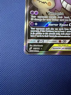 Pokemon Gengar & Mimikyu GX Alternate Full Art Holo Card 165/181 English Edition - Image 5