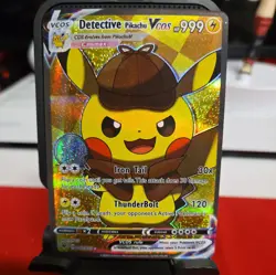 Detective Pikachu Pokemon Legendary Cute Cosplay Doujin ACG HOLO Card NM - Image 1