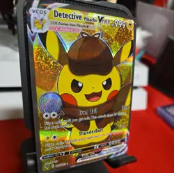 Detective Pikachu Pokemon Legendary Cute Cosplay Doujin ACG HOLO Card NM - Image 3