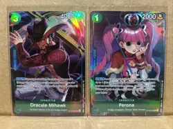 Perona OP09-034 & Dracule Mihawk ST12-003 Illustration Volume Box Promo cards - Image 1
