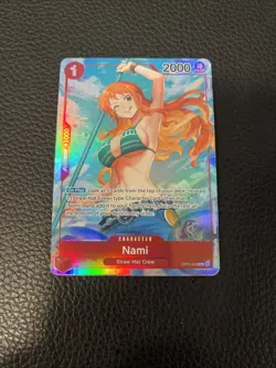 One Piece Card Game Nami Alt Art PARALLEL Pre-Errata ALPHA OP01-016 🔥 x1 - Image 1