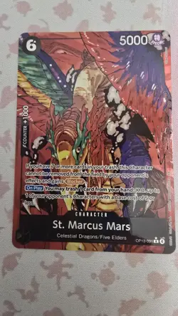 One Piece Card Game St Marcus Mars OP13-091 Carrying On His Will Alternate Art R - Image 1