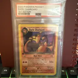 Dark Charizard 1st Edition Non-Holo Rare Card 21/82 PSA 6 - Image 1
