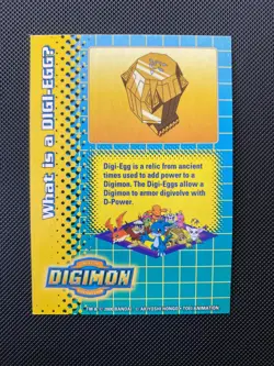 Digi-Egg of Miracles Magnamon Digimon Card Toy Exclusive Promo 1999 Bandai - Image 2