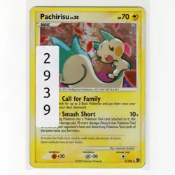Pokemon TCG Pachirisu 5/106 DPP Great Encounters Holo Rare Card EN-HP 2008 - Image 3