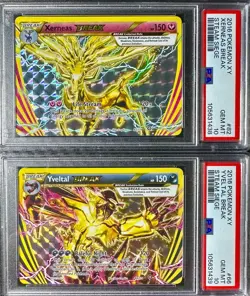 Xerneas 82/114 & Yveltal 66/114 BREAK Sequential Set Pokemon Steam Siege PSA 10 - Image 1