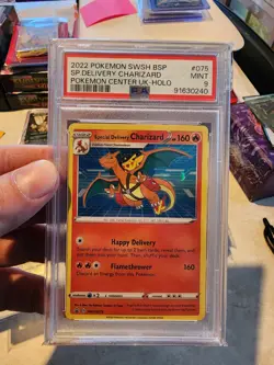 2022 POKEMON SWSH POKEMON CENTER UK #075 SPECIAL DELIVERY CHARIZARD-HOLO PSA 9 - Image 3