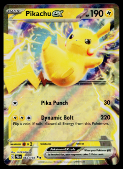 PIKACHU EX 063/193 PALDEA EVOLVED POKEMON TCG - Image 1