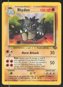 Pokemon TCG Jungle #45/64 Rhydon LP - Image 1