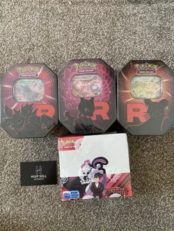 Pokemon TCG: Destined Rivals Booster Box 36 Packs + Tin Team Rocket Set - Sealed - Image 1