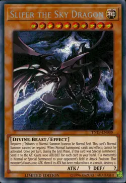 Yugioh Slifer the Sky Dragon Ltd Ed Prismatic TN19-EN008 - Image 1