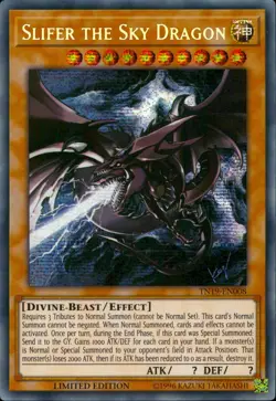 Yugioh Slifer the Sky Dragon Ltd Ed Prismatic TN19-EN008 - Image 3