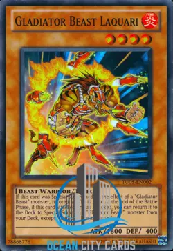 Yugioh Gladiator Beast Laquari TU05-EN002 - Super Rare - Image 3