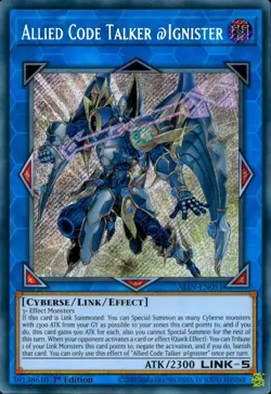 Yugioh ALIN-EN051 Allied Code Talker @Ignister Secret Rare - Image 1