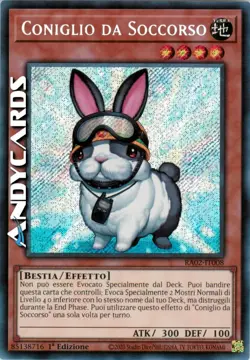 CONIGLIO DA SOCCORSO • (Rescue Rabbit) • Segreta • RA02 IT008 • 1Ed • Yugioh! - Image 1