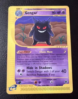 Pokemon TCG Gengar Expedition 2002 Non-Holo Card 48/165 Near Mint Condition - Image 1